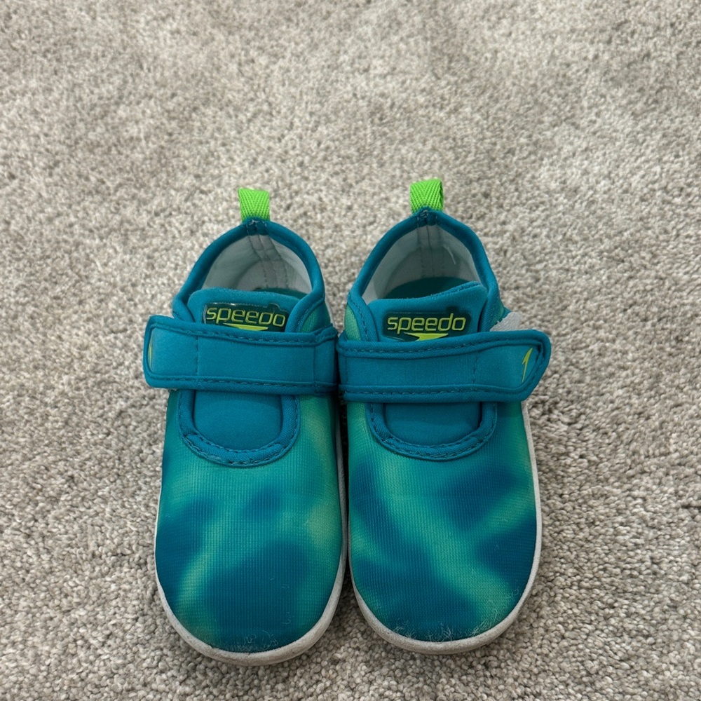 Speedo Kids Water Shoes - Teal and Lime